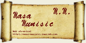 Maša Munišić vizit kartica